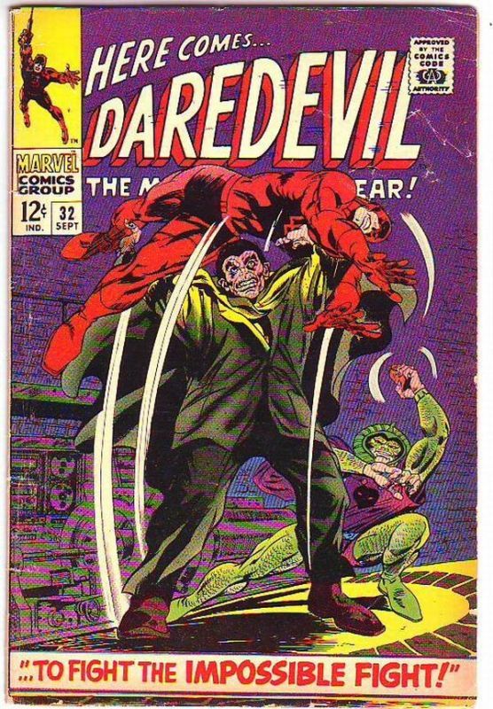 DAREDEVIL 32 STRICT VG/FN COBRA HYDE S LEE MARVEL 1967  