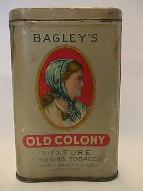 Bagleys Old Colony Pocket Tobacco Tin  