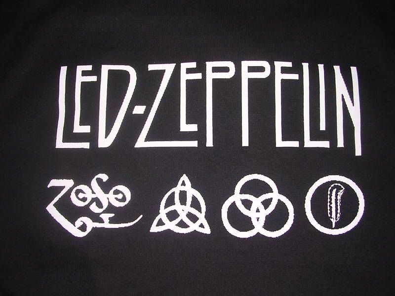 Vintage Led Zeppelin Band Runes Zoso T Shirt  