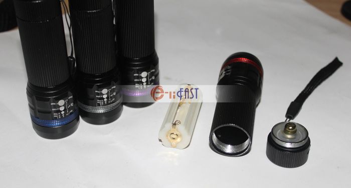 Mode CREE LED Zoom Focus Flashlight 3W 200lumen Torch  