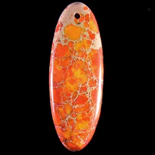 nice sea sediment Jasper Pendant Bead stone e0145  