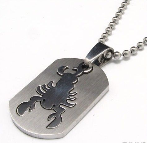 BOYS 12 ZODIAC CONSTELLATIONS S.STEEL DOG TAG NECKLACE  