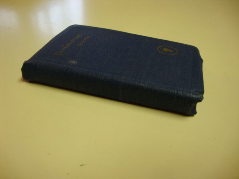 New Testament Bible WWII 1943 Blue Mini Vest Pocket Gideons Military 