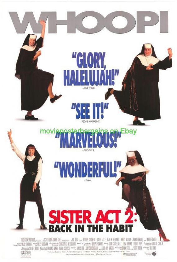 SISTER ACT 2 MOVIE POSTER WHOOPI GOLDBERG  