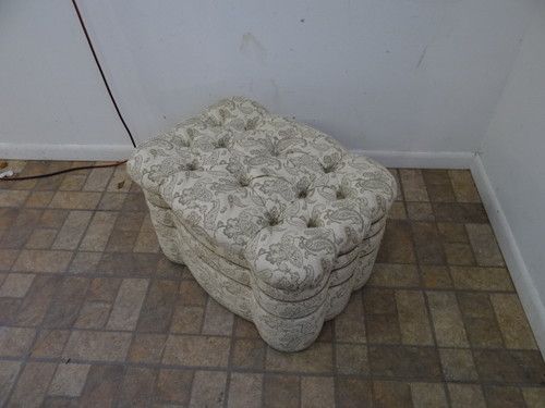 Wesley hall tufted French regency Ottoman foot stool  