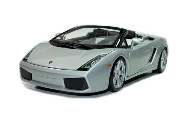 MAISTO LAMBORGHINI GALLARDO SPIDER SPYDER 1/18 SILVER  