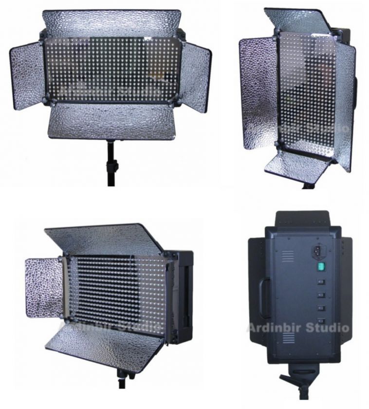 1000w Video Studio Light Lighting Stand Kit 2 x 500 Led  