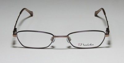 NEW NODOKA 10141 47 17 135 CLASSIC SHAPE BROWN EYEGLASSES/GLASSES 