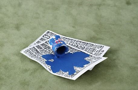 Miniature Gallon Can of Paint Spilled on Newspaper designed for the 