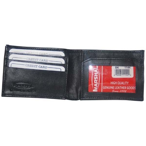 100% Genuine Black Leather Mens Wallet #1144 803698921851  