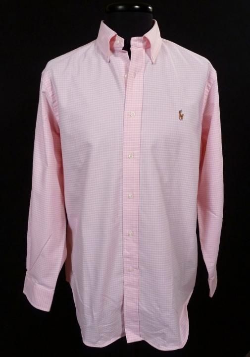 NWT Polo Ralph Lauren Mens Pink Buttondown Dress Shirt  