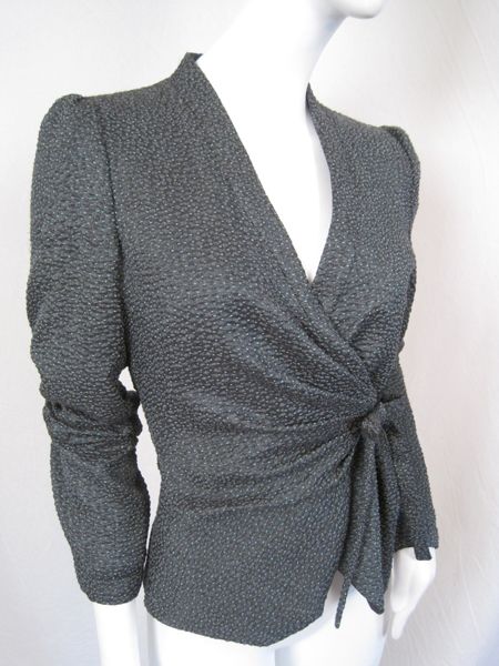 1415 Armani Collezioni Italy Jacket Top Boucle Elegant 46 12 L 