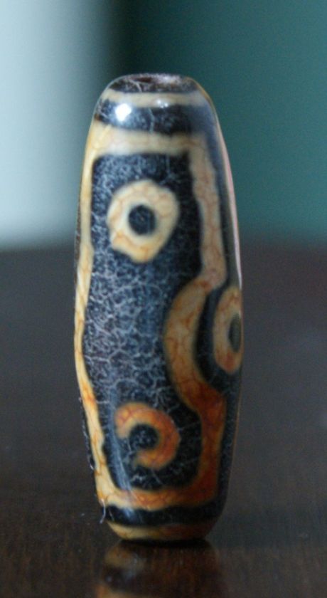 Great Powerful 7 Eyes Tibet Dzi Bead 1471  