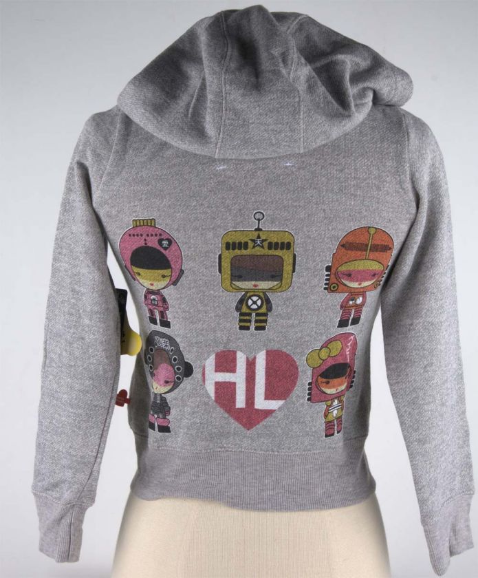 Harajuku Lovers GIRLS Grey Robots Hoodie 1566  