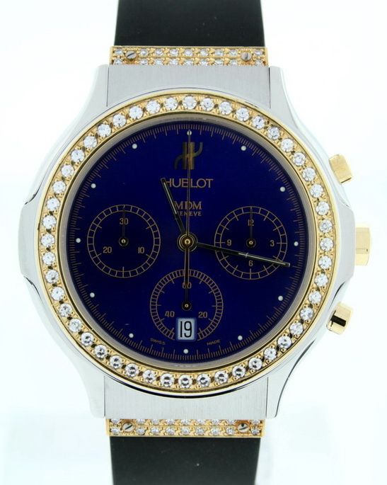 Hublot, NEW 18k/Stainless, Diamond $16,200.00 Watch.  