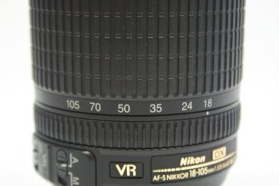 Nikon 18 105mm f/3.5 5.6 AF S DX ED Nikkor VR Lens ( works on manual 