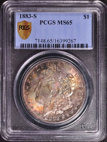 1883 S MORGAN S$1 PCGS MS 65  