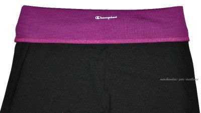 New S XL Champion Womens Athletic YOGA Rolldown Waist Stretchy Black 