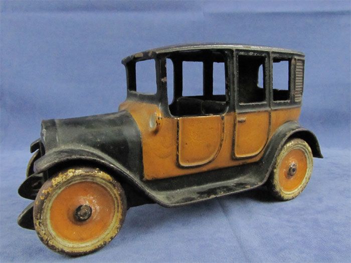 Antique Rare 1927 Arcade #1 9 Yellow Cab Cast Iron Car  