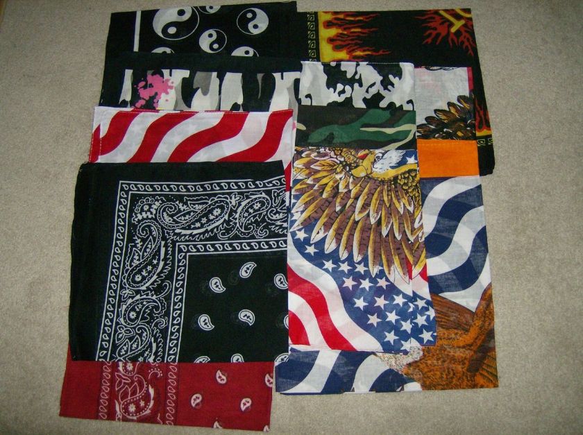   100% COTTON, MULTI DESIGNS 22 1/2 in x 21 1/2 in 