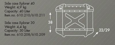 Hepco & Becker Xplorer 45 Liter Topcase ET610 212 00 00  