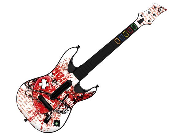 New For Xbox 360 Guitar Hero 5 Sticker/Skin Heart Theme  