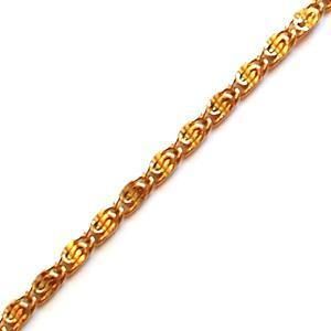 24K Gold Layered 3mm Scroll Link Anklet 9  