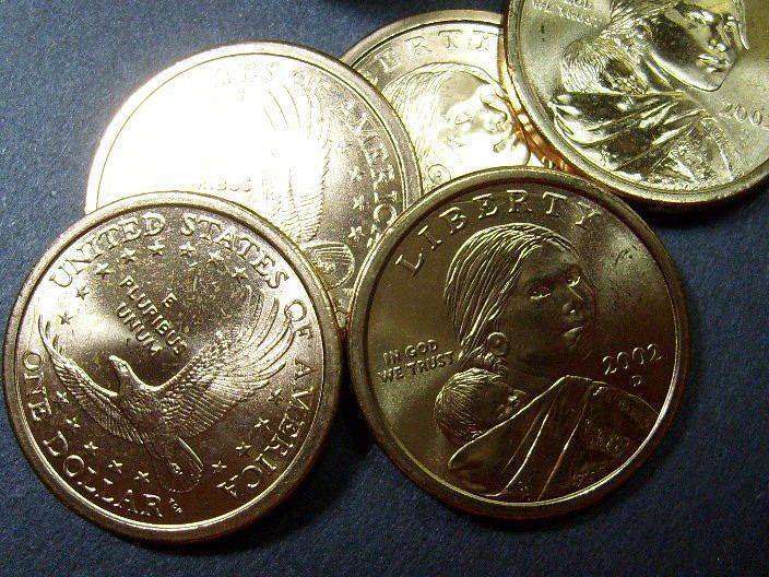 2002 D UNCIRCULATED SACAGAWEA DOLLAR BU ROLL 25 COINS  