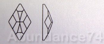 Swarovski Crystal 10mm 2709 Rhombus Flat back NoHF Crystal Clear 