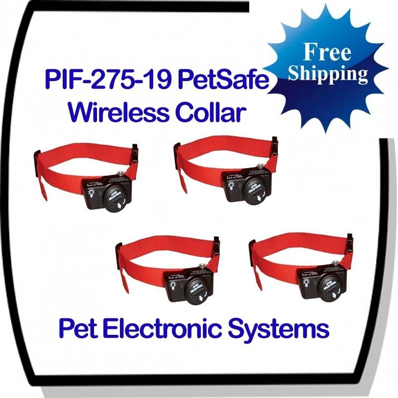   Wireless Fence 4 Extra Collars PIF 275 19 for PIF 300 + FREE BATTERIES