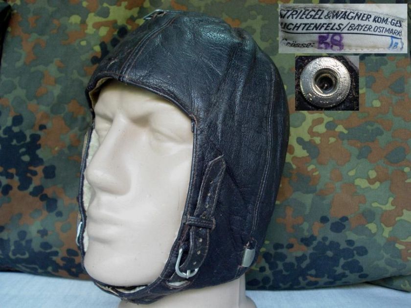 WWII ORIG. GERMAN LUFTWAFFE WINTER FLIGHT HELMET MARKED  