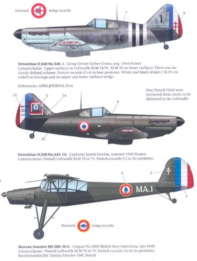 PT Decals 1/48 FRENCH AIR FORCE WWII & Post War  