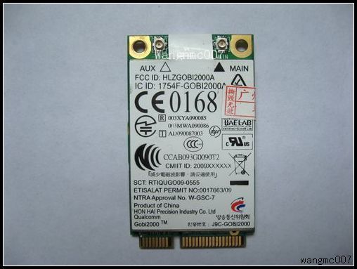 Universal Gobi2000A WAN 3G HSDPA/CDMA2000 EV DO 7.2Mbps  