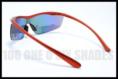 WRAP Around Sports Sunglasses Baseball Fishing RED w/ Revo Lenses