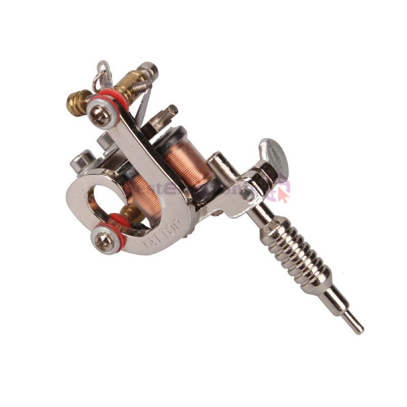 Miniature Tattoo Machine Gun Mini TOY COLLECTOR Silver  