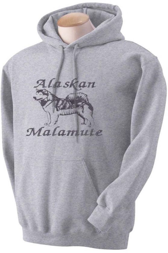 Alaskan Malamute Working Dog Silhouette Embroidered Sweatshirts Small 