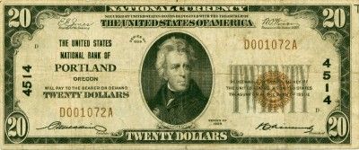 20 National Bank Note