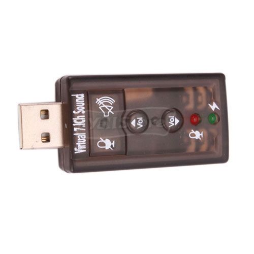 USB 2.0 to 3D AUDIO SOUND CARD VIRTUAL 7.1 CH ADAPTER  