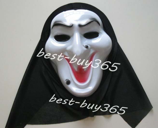 Witch/Long Ghost Face Halloween scream mask horror glow dark fancy 