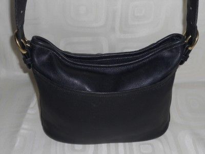 Coach 4143 Vintage Small Black Leather Hobo Shoulder Bag Purse US MADE 