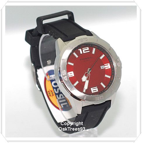 FOSSIL MENS THREE HAND SILICON SPORT WATCH AM4163  