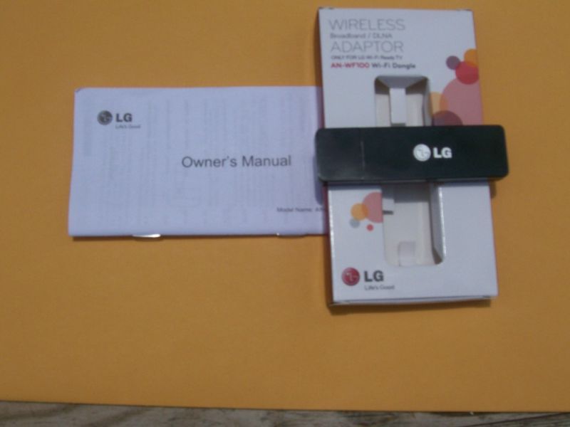 LG WIRELESS BROADBAND DLNA Adaptor AN WF100 WiFi Dongle 719192578838 