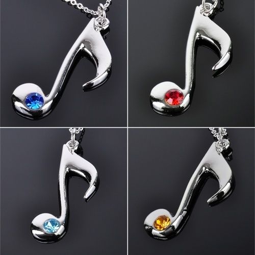 Vocaloid musical note necklace 4color pendant cosplay  