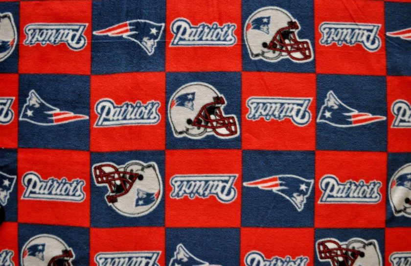   England Patriots Fleece Tie Blanket   NFL Fleece   65L X 52W  