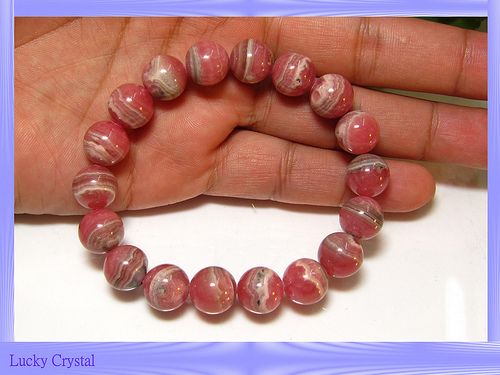 Lucky crystals Rhodochrosite Bracelet K45161  