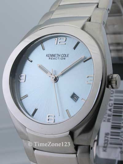 MENS KENNETH COLE CLASSIC DRESS STEEL DATE WATCH KC3376  