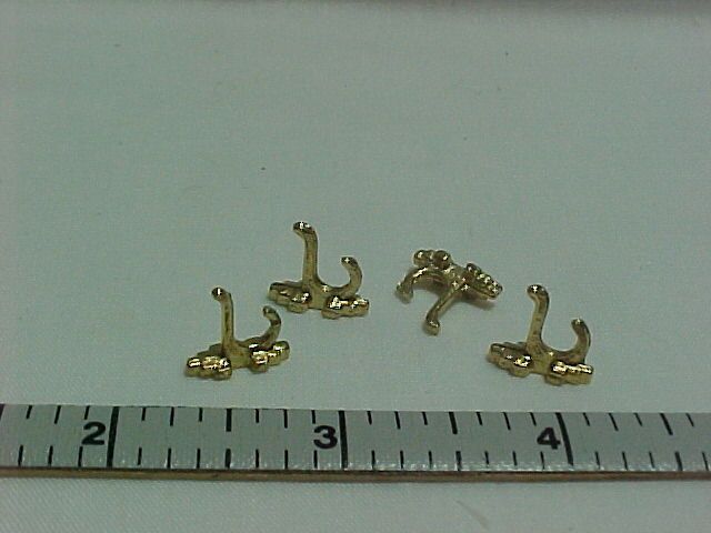 Coat Hooks (4) #8230  Dollhouse Miniature  