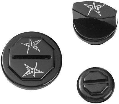 Blingstar Engine Cap Set Anodized Trx Blk Trx450r 04 07  