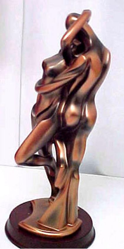 Abstract Dancing Lovers Couple Statue Bronze Look  