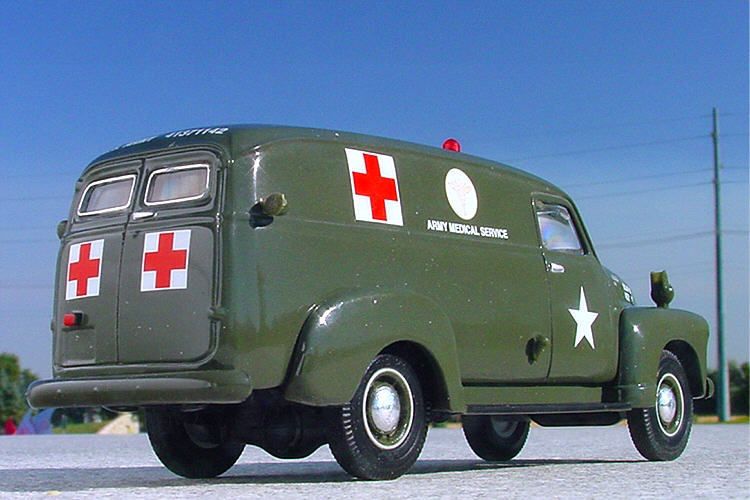 VR   ARMY MASH 49 Chevy Ambulance / Hearse   First Gear  